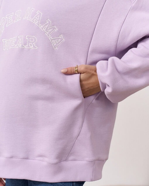 Лавандовый свитшот для будущих и кормящих мам Super Mama — изображение 2