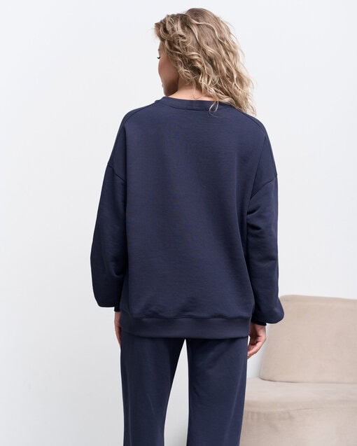 Синий свитшот для будущих и кормящих мам Mommyland — изображение 10