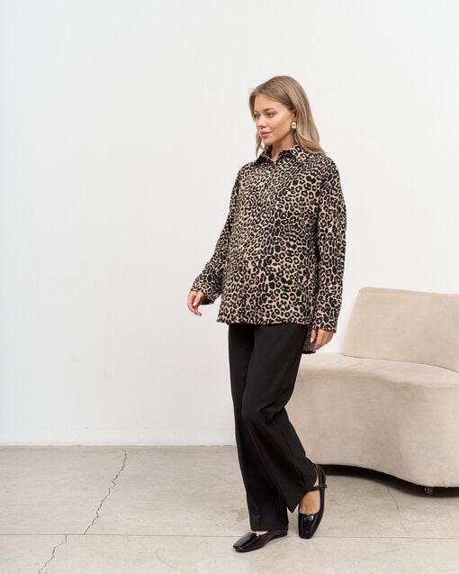 Оверсайз-рубашка с лео-принтом Jungle — изображение 6