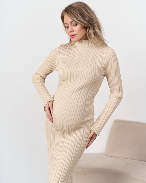 Молочное платье в рубчик Talita — изображение 2