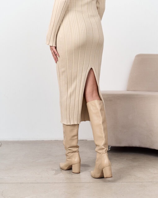 Молочное платье в рубчик Talita — изображение 9