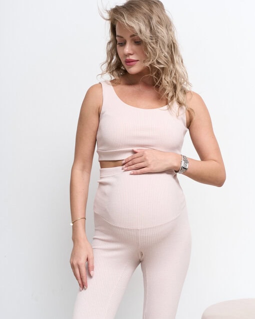 Бежевый топ в рубчик Soft — изображение 3