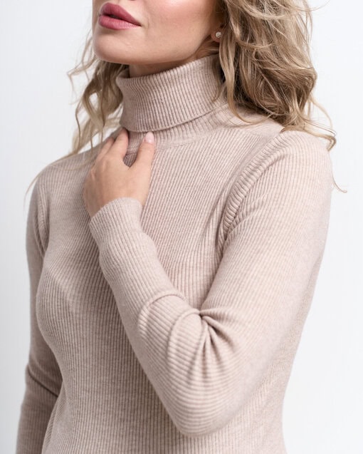 Бежевая водолазка для беременных Ally — изображение 2