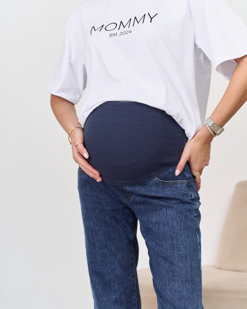 Синие джинсы moms для будущих мам Elin — изображение 2