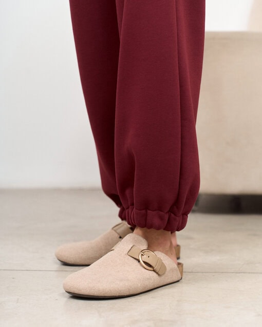 Темно-бордовые теплые брюки для будущих и кормящих мам Trix Warm — изображение 5