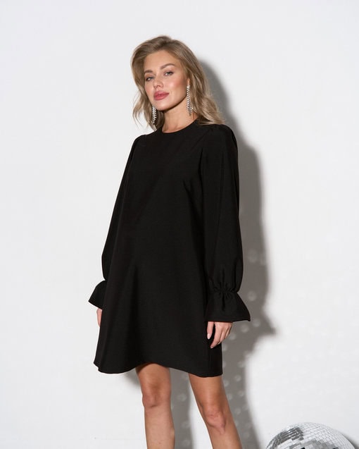 Черное мини-платье для беременных Maysi — изображение 4