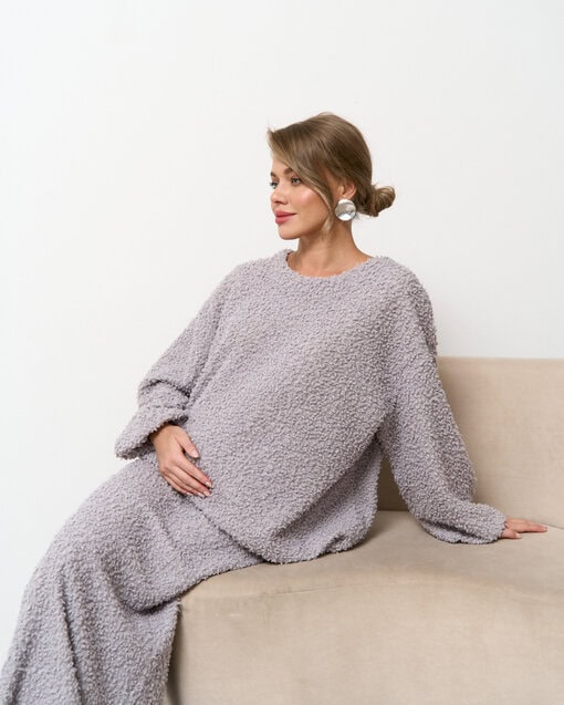 Серая пушистая юбка макси Cloud — изображение 10