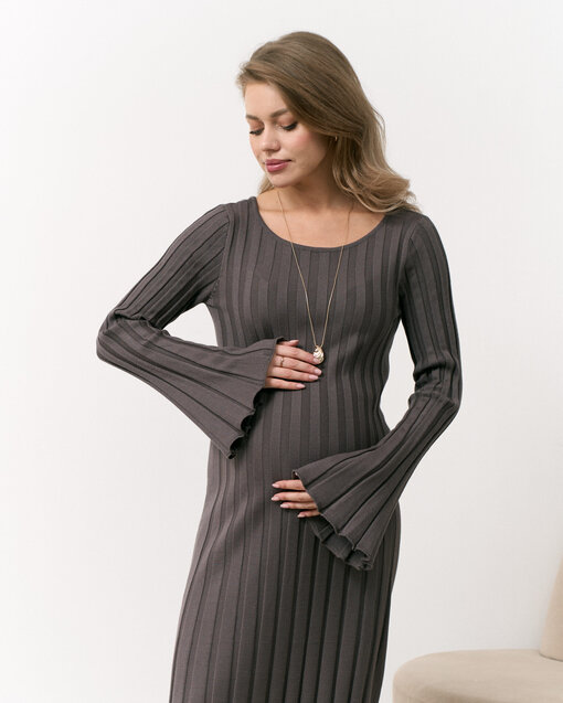 Графитовое платье с открытой спиной Domenica — изображение 5