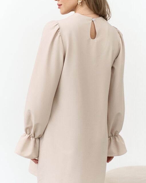 Бежевое мини-платье для беременных Maysi — изображение 8