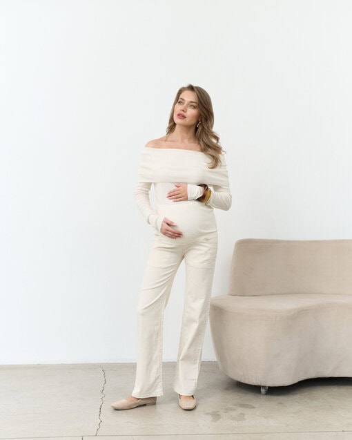 Кремовый лонгслив с открытыми плечами Gina — изображение 6