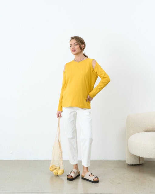 Белые джинсы moms для будущих мам Siam — изображение 4