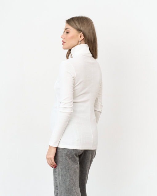 Белая водолазка для беременных и кормящих мам Tilda — изображение 10
