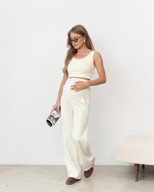 Сливочный хлопковый топ Domingo — изображение 3