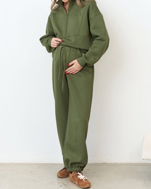 Теплые брюки в цвете хаки для будущих и кормящих мам Trix Warm — изображение 8