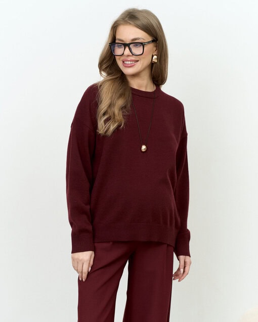 Бордовый базовый джемпер Martin