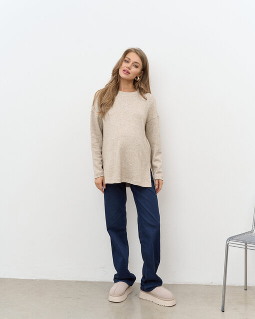 Темно-синие теплые джинсы для будущих мам Vitta Warm — изображение 3