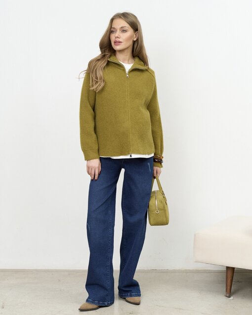 Синие джинсы прямого кроя для будущих мам Kioto