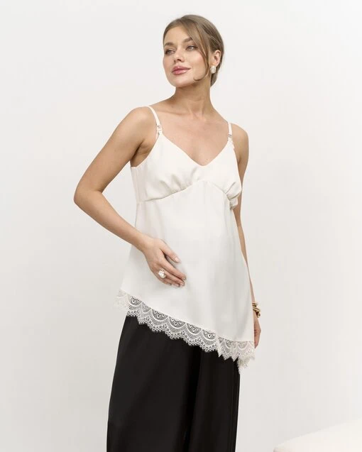 Молочный топ Lulu с кружевом и секретами для ГВ — изображение 3