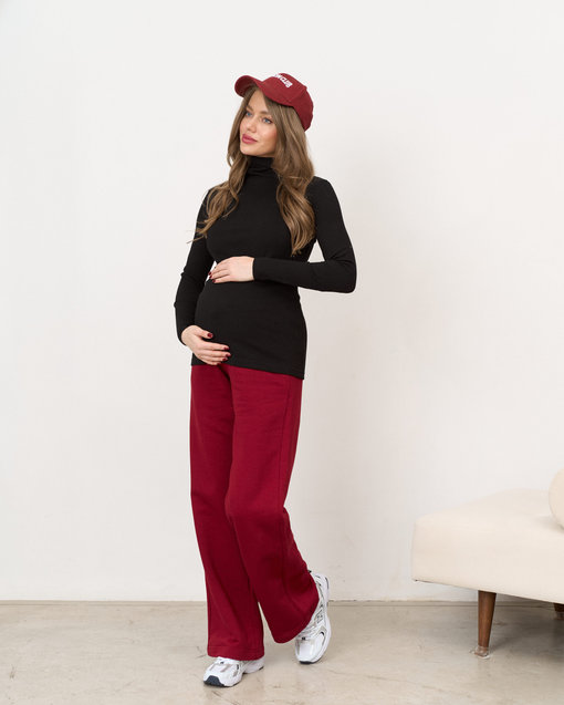 Черная водолазка для беременных и кормящих мам Tilda — изображение 8