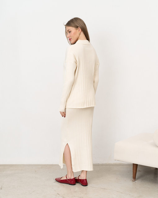 Кремовый костюм с юбкой и кардиганом Dove — изображение 11