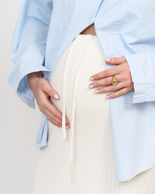 Молочная трикотажная юбка в рубчик Peony — изображение 5