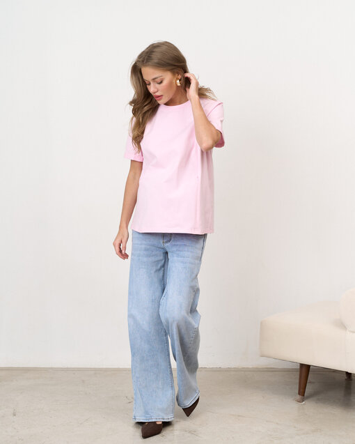 Голубые джинсы прямого кроя для будущих мам Ariel — изображение 7