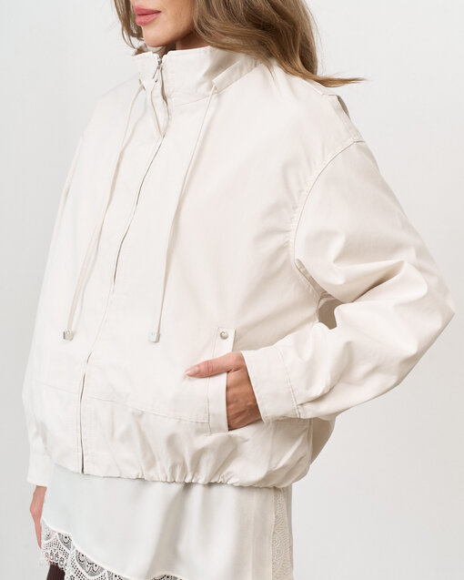 Молочная укороченная ветровка Cherry — изображение 2