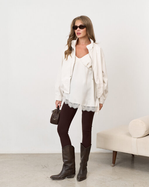 Молочная укороченная ветровка Cherry — изображение 3