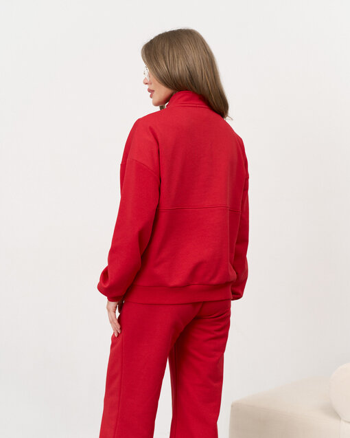 Красный свитшот для будущих и кормящих мам Hot Mom Club — изображение 15