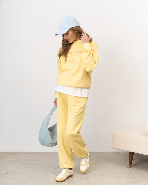 Желтый свитшот для будущих и кормящих мам La dolce mama — изображение 4