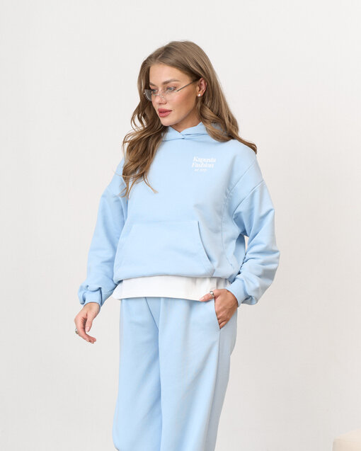 Светло-голубое худи для беременных и кормящих мам Kapusta Fashion — изображение 6
