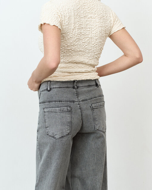 Серые джинсы широкого кроя для будущих мам Sienna — изображение 7