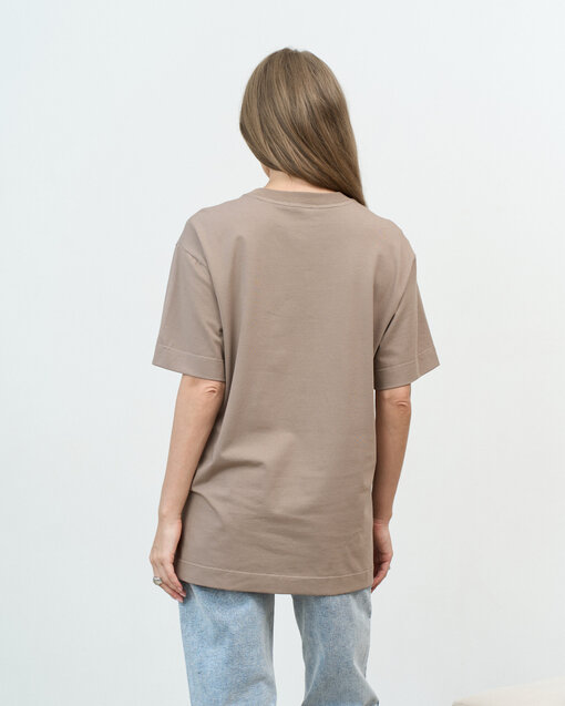 Кофейная футболка-оверсайз для будущих и кормящих мам Boyfriend — изображение 8