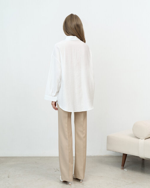 Бежевые слим-брюки для будущих мам Street — изображение 5