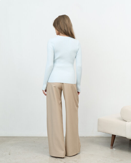 Голубой лонгслив для будущих и кормящих мам Milan — изображение 8