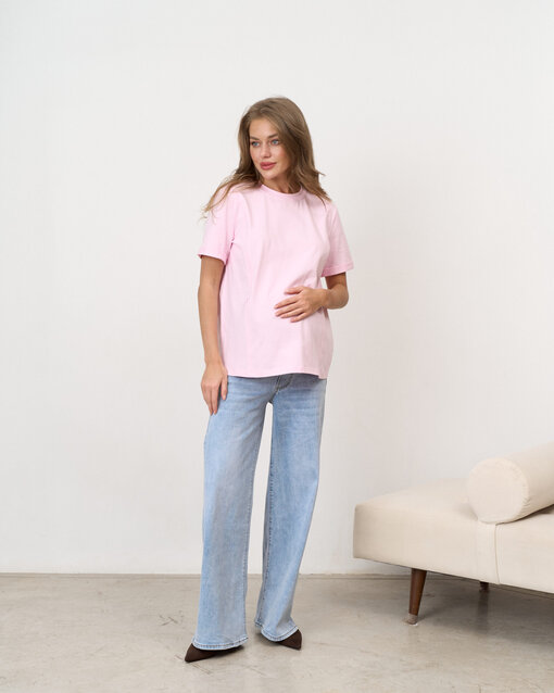 Розовая футболка для будущих и кормящих мам Astoria — изображение 4