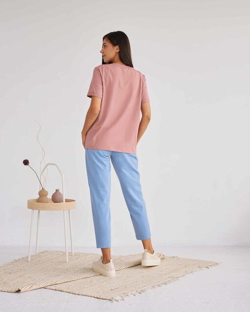 Пудровая футболка для будущих и кормящих мам Astoria — изображение 5