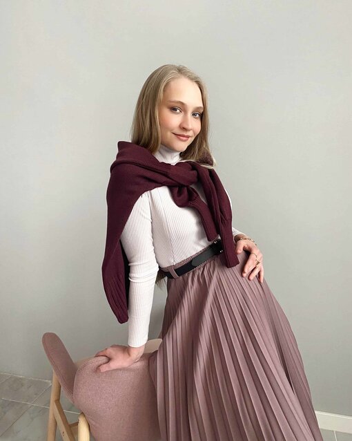 Светло-лиловая водолазка для беременных и кормящих мам Tilda — изображение 10