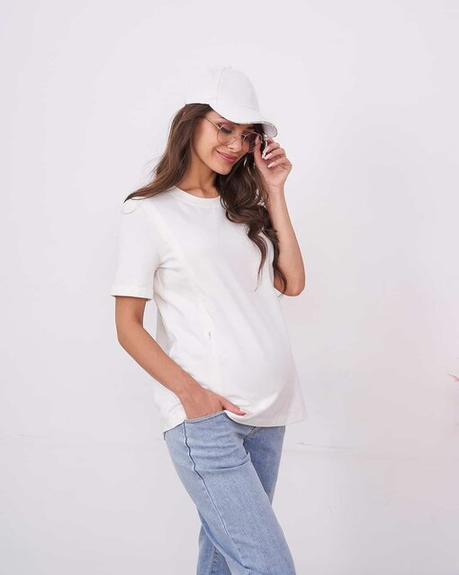 Молочная футболка для будущих и кормящих мам Astoria — изображение 4