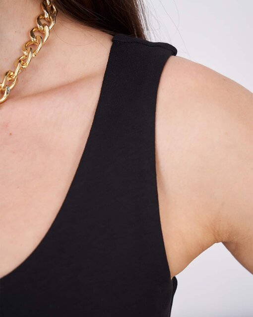 Черный хлопковый топ Domingo — изображение 2