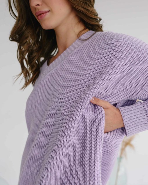 Лавандовый свитер для будущих и кормящих мам Erika — изображение 2