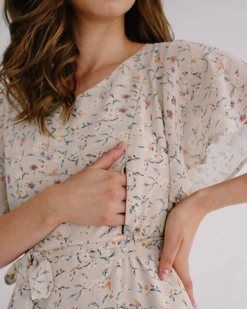 Бежевое платье для будущих и кормящих мам Monaco — изображение 2