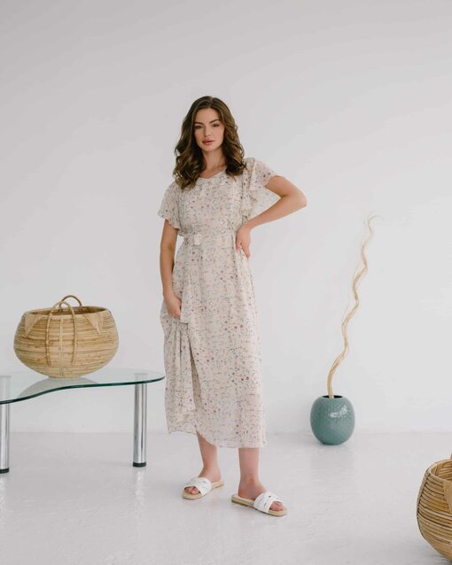 Бежевое платье для будущих и кормящих мам Monaco — изображение 5