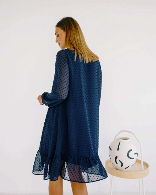 Синее воздушное платье для будущих и кормящих мам Bellini — изображение 6