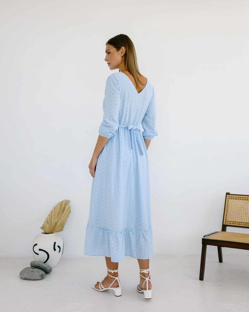 Голубое платье для беременных и кормящих мам Amor — изображение 6