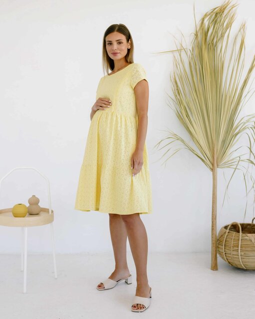 Лимонное платье для будущих и кормящих мам Anemona — изображение 6
