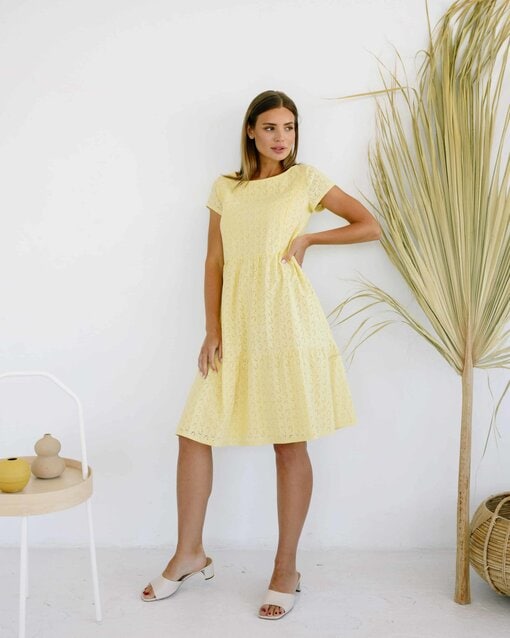 Лимонное платье для будущих и кормящих мам Anemona — изображение 4