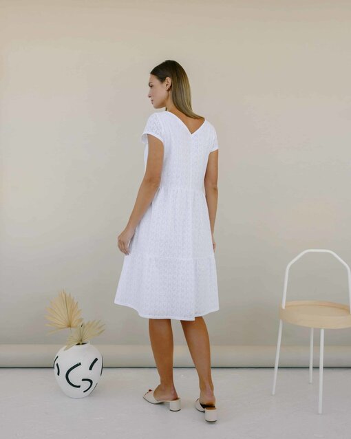 Белое платье для будущих и кормящих мам Anemona — изображение 6