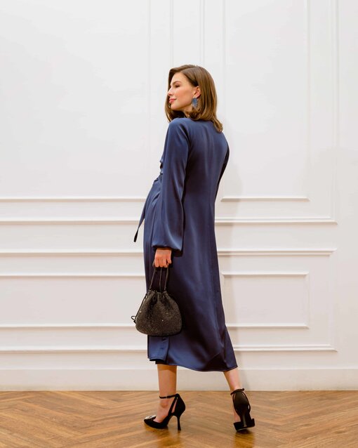 Синее платье для беременных и кормящих Blush — изображение 9