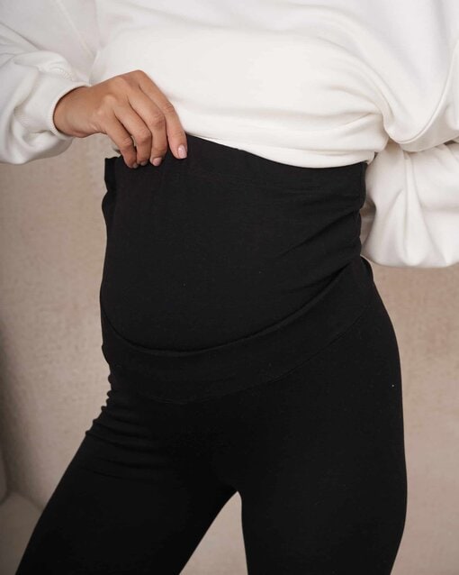 Чёрные леггинсы для беременных со штрипками Samy — изображение 2